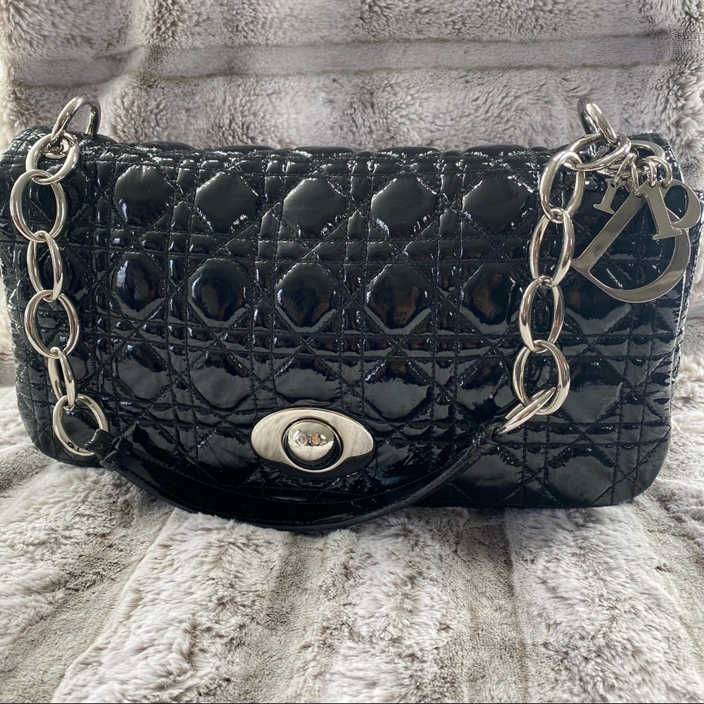 Dior Black Quilted Leather Rendezvous Flap Bag